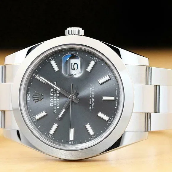 2020 Men's Rolex 41mm Gray Watch w/ box + paper - Picture 3 of 9